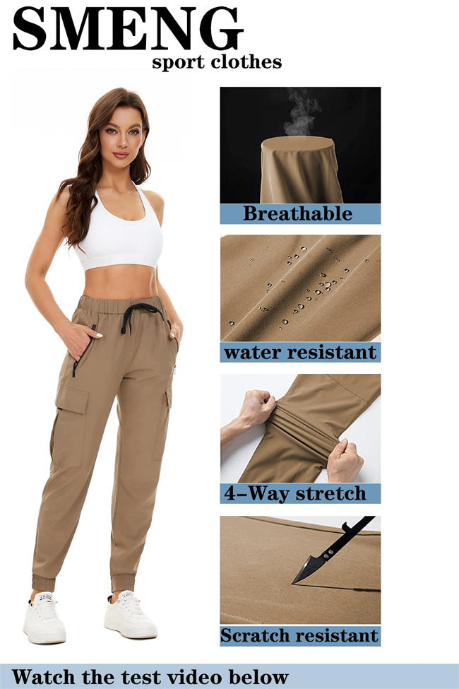 Women Jogger Lightweight Hiking Pants Water Resistent Athletic Quick Dry Climbing Clothes